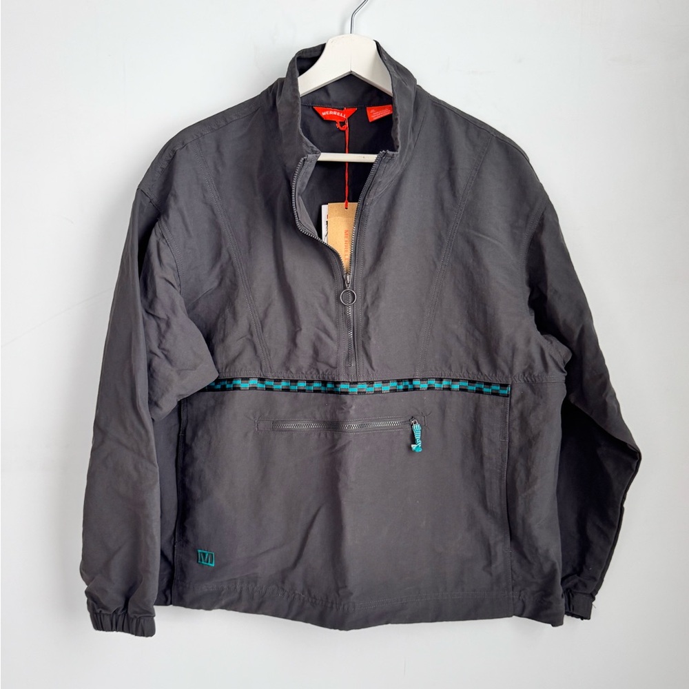 NWT Merrell gray half-zip windbreaker pullover jacket Size Medium